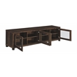 Pemberley Row MDF Dark Pine TV Stand Rectangular Adjustable Shelves 78.75