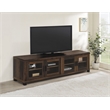 Pemberley Row MDF Dark Pine TV Stand Rectangular Adjustable Shelves 78.75