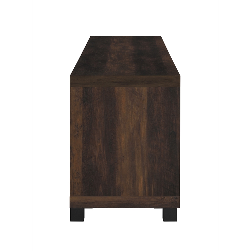 Pemberley Row MDF Dark Pine TV Stand Rectangular Adjustable Shelves 78.75