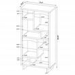 Pemberly Row Coastal 65-inch 6-shelf Wood Bookcase White and Distressed Pine
