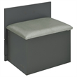 Pemberly Row 3-Drawer Engineered Wood Makeup Vanity and Stool Set in Gray