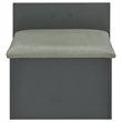 Pemberly Row 3-Drawer Engineered Wood Makeup Vanity and Stool Set in Gray
