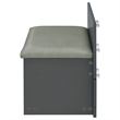 Pemberly Row 3-Drawer Engineered Wood Makeup Vanity and Stool Set in Gray
