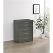 Pemberly Row 3-Drawer Engineered Wood Makeup Vanity and Stool Set in Gray