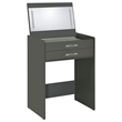 Pemberly Row 3-Drawer Engineered Wood Makeup Vanity and Stool Set in Gray