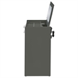 Pemberly Row 3-Drawer Engineered Wood Makeup Vanity and Stool Set in Gray