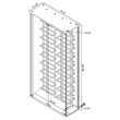 Pemberly Row Tempered Glass Wine Storage LED Metal Curio Cabinet in Chrome