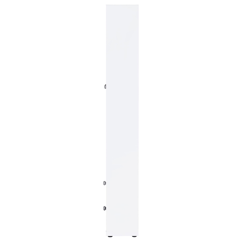 Pemberley Row Wood White Cabinet Rectangular Adjustable Shelves 70.75