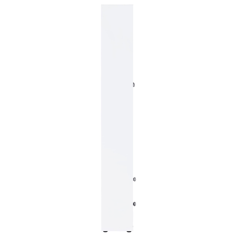 Pemberley Row Wood White Cabinet Rectangular Adjustable Shelves 70.75