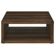 Pemberly Row Farmhouse Square Engineered Wood Coffee Table in Brown