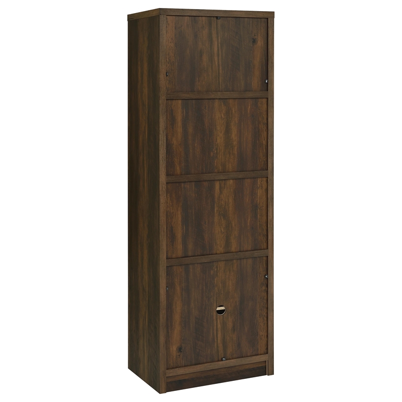 Pemberly Row 3-Piece Engineered Wood Entertainment Center TV Stand in Brown