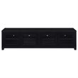 Pemberley Row MDF Black Entertainment Center Rectangular Adjustable Shelves 79