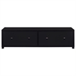 Pemberley Row MDF Black Entertainment Center Rectangular Adjustable Shelves 79