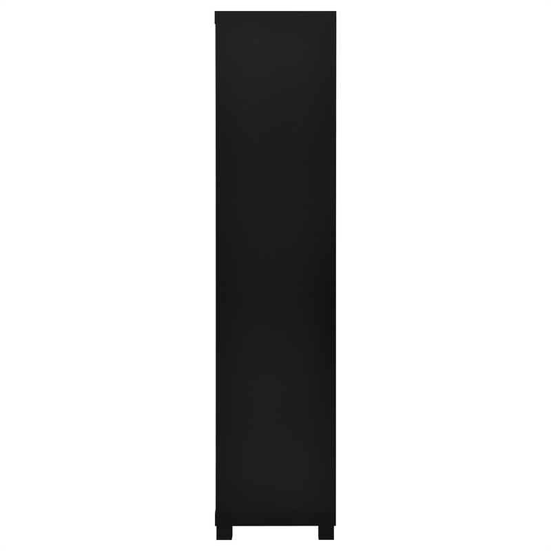 Pemberley Row MDF Black Entertainment Center Rectangular Adjustable Shelves 79