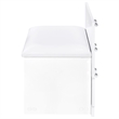 Pemberly Row 3-Drawer Engineered Wood Makeup Vanity and Stool Set in White