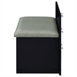 Pemberly Row 3-Drawer Engineered Wood Makeup Vanity and Stool Set in Black