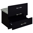 Pemberly Row 3-Drawer Engineered Wood Makeup Vanity and Stool Set in Black