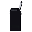 Pemberly Row 3-Drawer Engineered Wood Makeup Vanity and Stool Set in Black