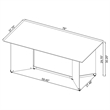 Pemberly Row 76-inch Rectangular Mirrored Metal Dining Table in Mirror