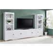 Pemberley Row Engineered Wood White Entertainment Center Rectangular Adjustable Shelves 78