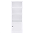Pemberley Row Engineered Wood White Entertainment Center Rectangular Adjustable Shelves 78