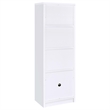 Pemberley Row Engineered Wood White Entertainment Center Rectangular Adjustable Shelves 78