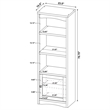 Pemberley Row Engineered Wood White Entertainment Center Rectangular Adjustable Shelves 78