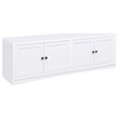 Pemberley Row Engineered Wood White Entertainment Center Rectangular Adjustable Shelves 78