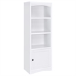 Pemberley Row Engineered Wood White Entertainment Center Rectangular Adjustable Shelves 78