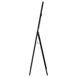 Pemberly Row 28 x 67 Inch Tempered LED Wood Standing Mirror in Black