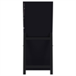 Pemberly Row 28 x 67 Inch Tempered LED Wood Standing Mirror in Black