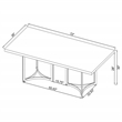 Pemberly Row 72-inch Rectangular Engineered Wood Dining Table in Gray