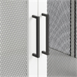 Pemberly Row Transitional Wood Credenza Dog Crate in White and Black