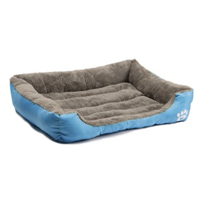 Pemberly Row Size L Cotton Pet Cat/Dog Soft Bed in Blue Finish