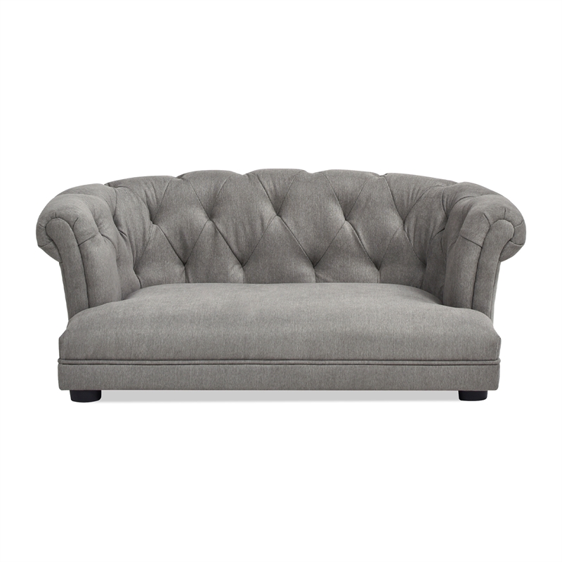 Pemberley Row Polyester Uptown Gray Dog Sofa Rectangular Tufted 36.5