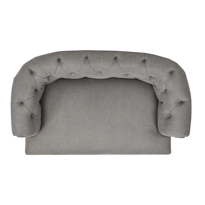 Pemberley Row Polyester Uptown Gray Dog Sofa Rectangular Tufted 36.5