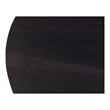 Pemberly Row Circular Solid Acacia Wood Coffee Table in Black