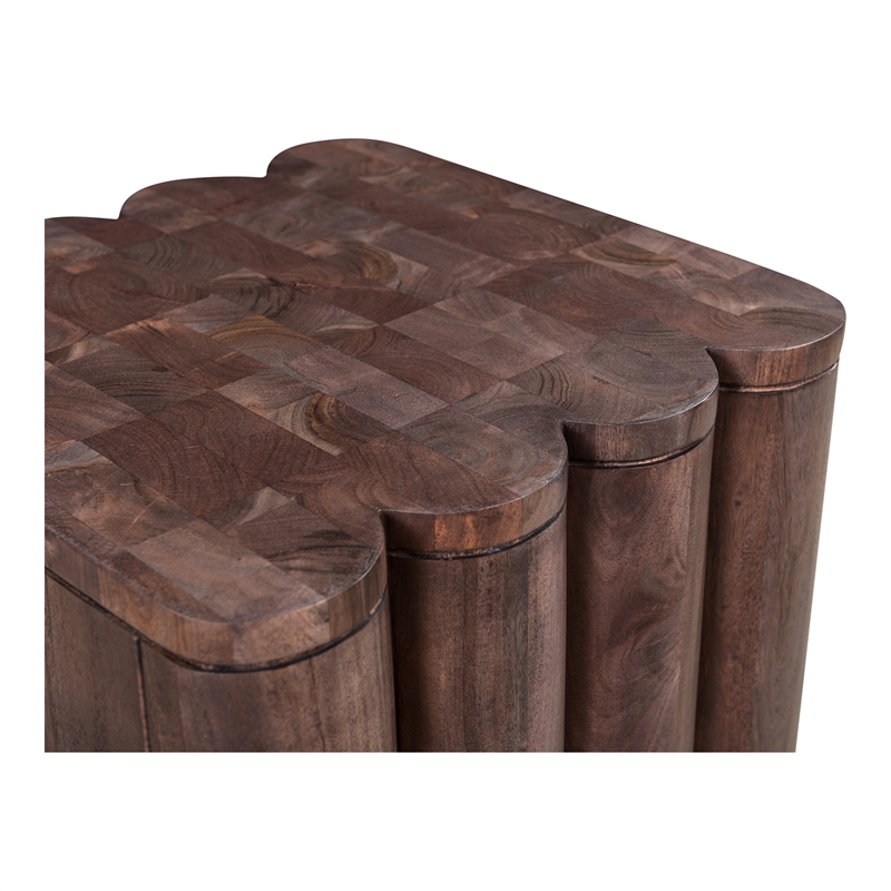 Pemberly Row Punyo Punyo Accent Table Espresso Brown Wood Side Tables
