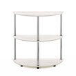 Pemberly Row Turn-N-Tube Engineered Wood Half Round Console Table in White Oak