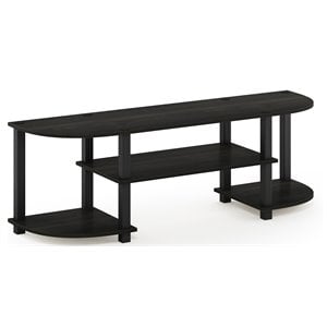 Pemberly Row Turn-S-Tube Espresso Wood TV Entertainment Center for TV up to 55&quot