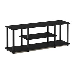Pemberly Row Turn-N-Tube Wood Entertainment TV Stand for TV up to 50&quot in Walnut