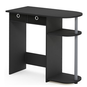 Pemberly Row Wood Home Laptop Notebook Computer Desk in Black/Gray