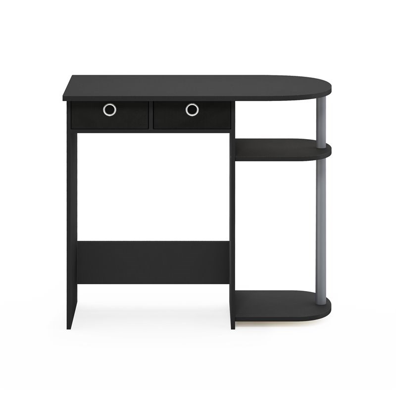 Pemberly Row Wood Home Laptop Notebook Computer Desk in Black/Gray