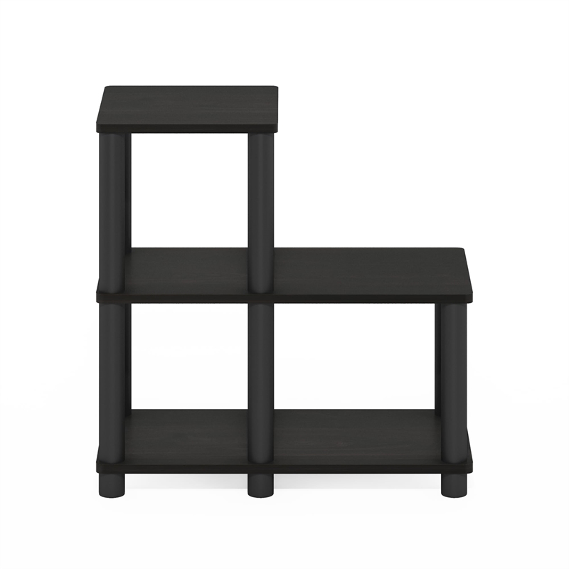Pemberly Row Turn-N-Tube Espresso/Black Engineered Wood Accent Decorative Shelf