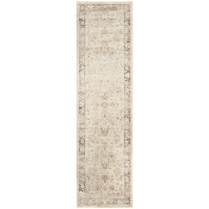 Pemberly Row Modern 2'2&quot x 14' Runner Rug in Ivory and Black