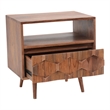 Pemberly Row 1 Drawer Contemporary Wood Nightstand in Natural