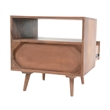 Pemberly Row 1 Drawer Contemporary Wood Nightstand in Natural