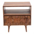 Pemberly Row 1 Drawer Contemporary Wood Nightstand in Natural