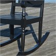 Pemberly Row Modern / Contemporary Wood Slat Rocker in Black