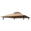 Pemberley Row Polyester Khaki Replacement Gazebo Canopy Square UV-Resistant 116